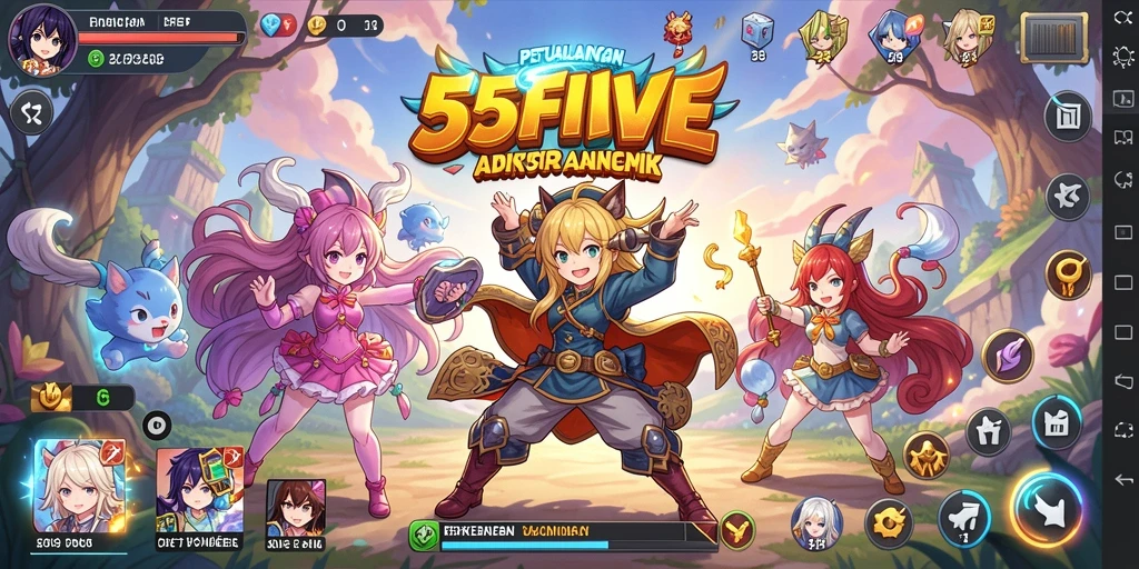 Tampilan gameplay <strong>55FIVE</strong> yang menarik dan penuh aksi.