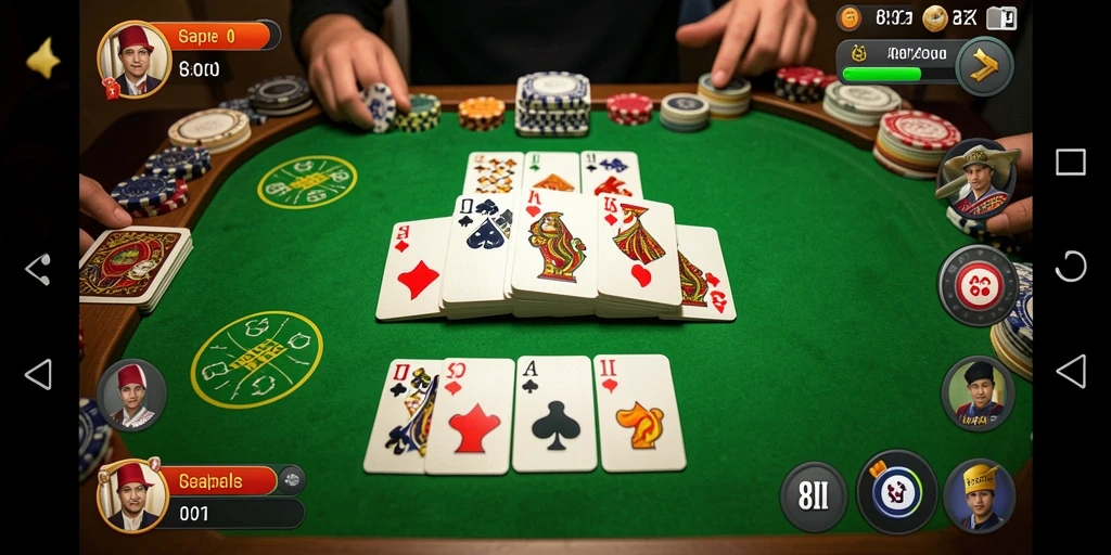 Gameplay seru Gaple di aplikasi 8II.
