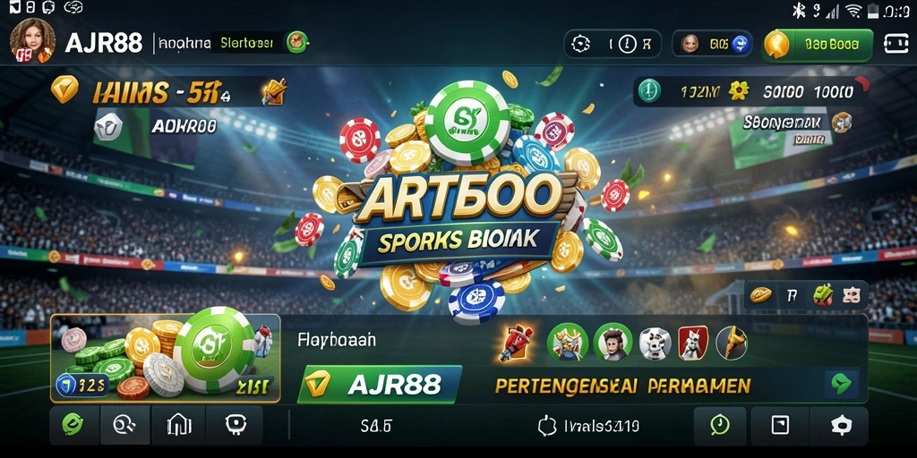 Tampilan antarmuka gameplay Sportsbook AJR88 yang menarik.