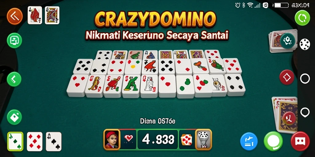 Tampilan seru gameplay domino di CRAZYDOMINO.