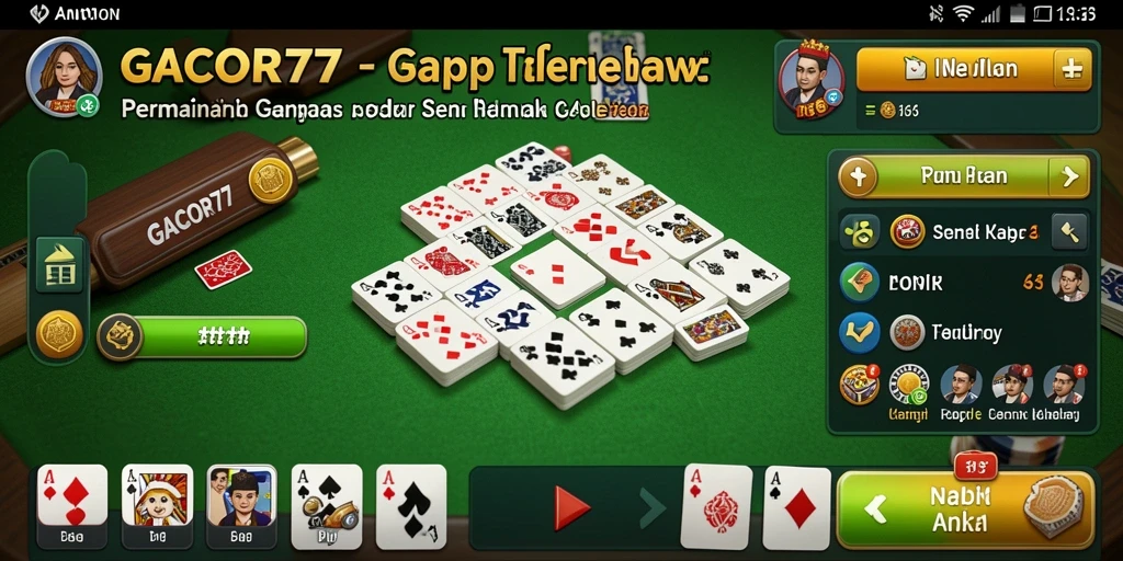 Tampilan gameplay seru di GACOR77 dengan pertemanan dalam Gaple.