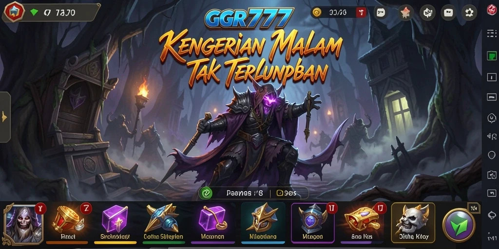 Tampilan screenshot GGR777 menampilkan suasana horor yang mencekam.