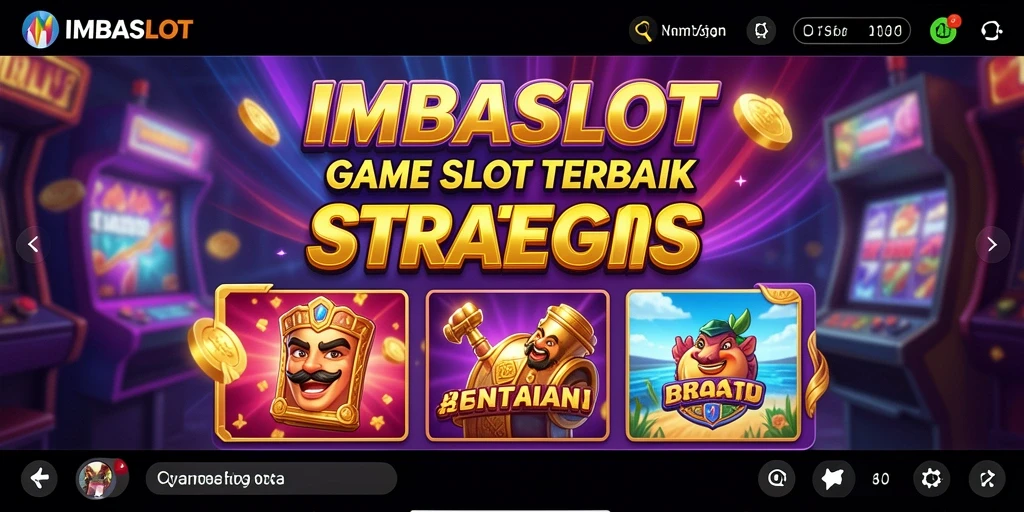 Tampilan gameplay seru IMBASLOT dengan berbagai tema slot.