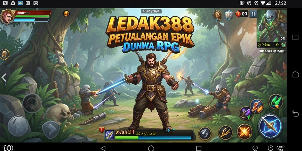 Tampilan aksi seru dalam gameplay RPG LEDAK388.