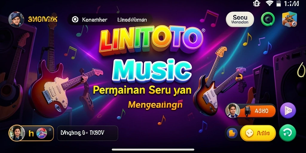 Tampilan utama gameplay LINITOTO menampilkan momen seru dalam permainan musik.