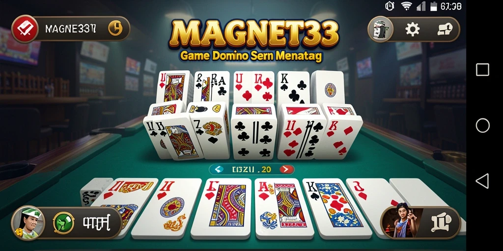 Tampilan gameplay seru dari game Domino MAGNET33