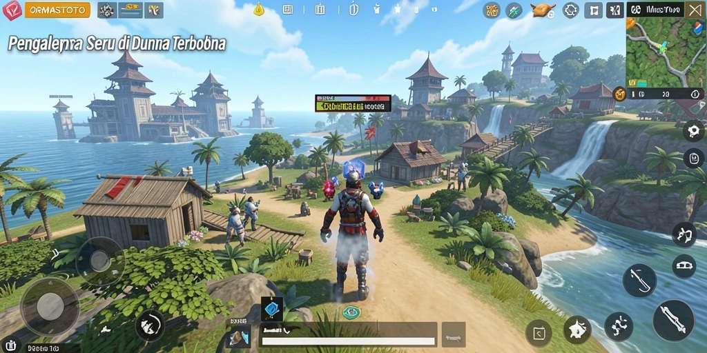 Tampilan gameplay ORMASTOTO yang mengagumkan di dunia terbuka.