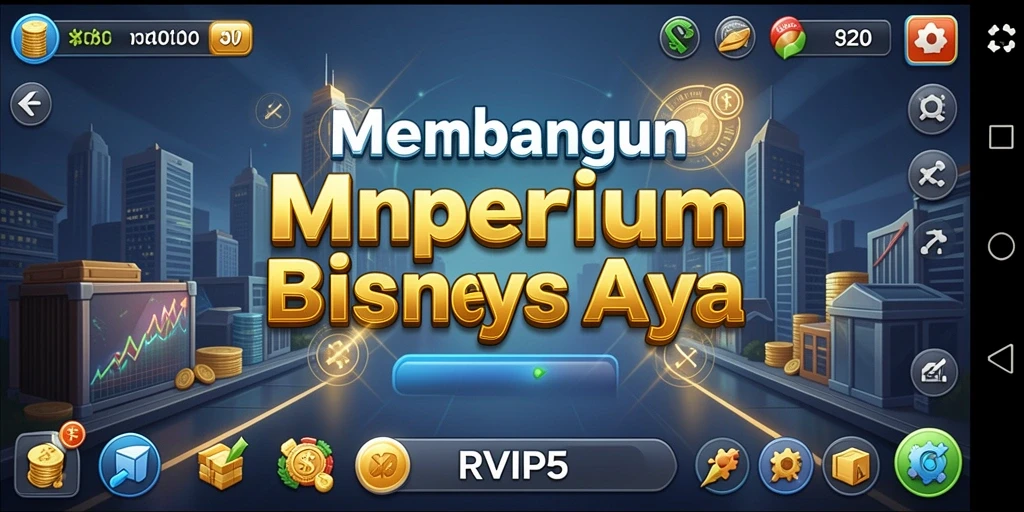 Tangkapan layar gameplay RVIP5 yang menunjukkan manajemen bisnis yang menarik.