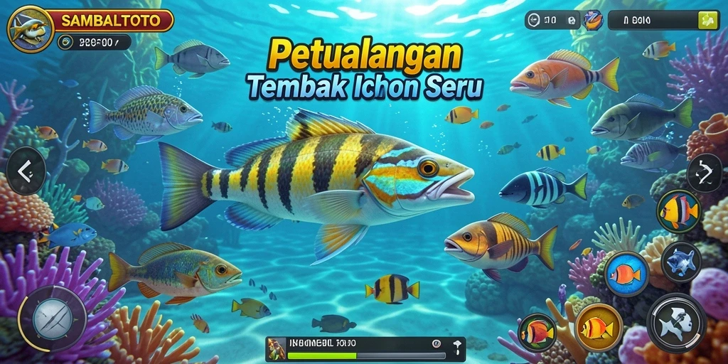 Tampilan gameplay menarik dari SAMBALTOTO saat menangkap ikan.