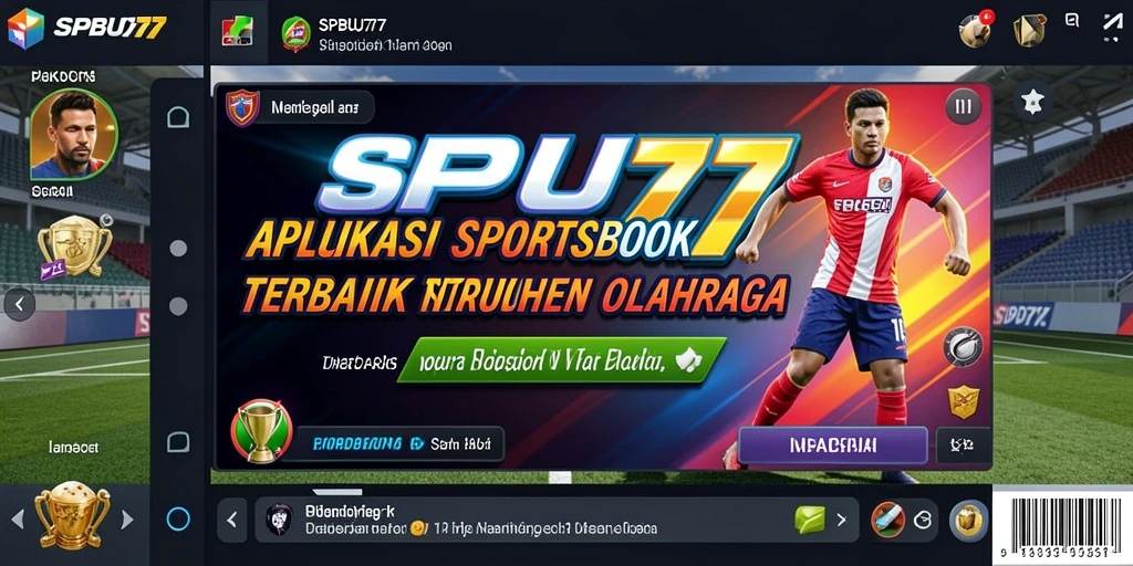 Tampilan menarik dari aplikasi SPBU77 saat bertaruh olahraga.