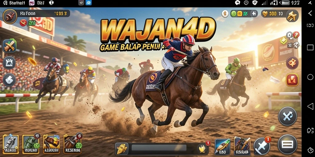Tampilan gameplay balap seru di WAJAN4D.