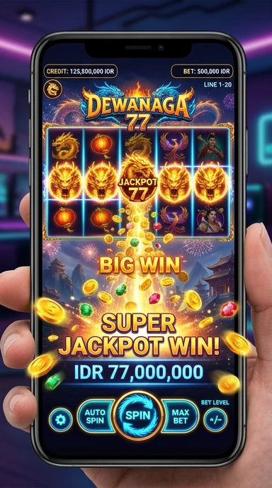 Tampilan utama aplikasi dewanaga77 dengan semua fitur yang jelas.